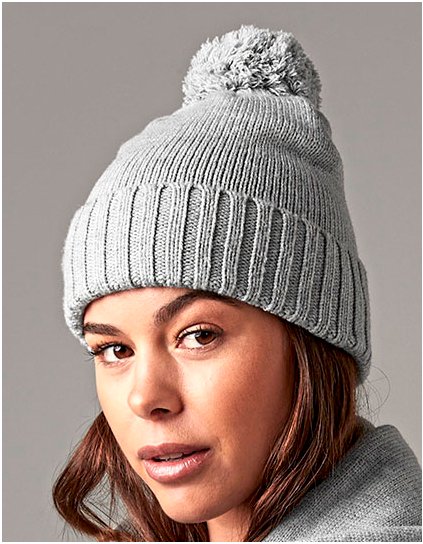 Dárková sada pletené šály a čepice (Barva Šedá, Velikost One Size)