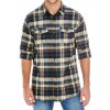 Woven Plaid Flannel Shirt  G_BU8210