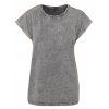 Ladies` Acid Washed Extended Shoulder Tee  G_BY053