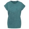 Ladies` Acid Washed Extended Shoulder Tee  G_BY053