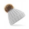 Junior Fur Pop Pom Chunky Beanie  G_CB412b