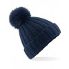 Verbier Fur Pop Pom Chunky Beanie  G_CB413