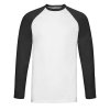 Baseball s dlouhým rukávem tričko (Barva White, Velikost S)