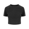 Dámská Tri-Blend Cropped T (Barva Heather Black, Velikost XS)