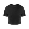 Dámská Tri-Blend Cropped T (Barva Heather Black, Velikost XS)