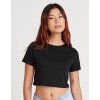 Dámská Tri-Blend Cropped T (Barva Heather Black, Velikost XS)