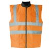 Hi-Vis reverzibilní bezpečnostní bodywarmer Ural 2-v-1 (Barva Signal Orange, Velikost S)