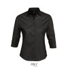 Efekt dámské halenky s 3/4 rukávy (Barva Black, Velikost XS)