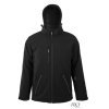 Pánský rockový polstrovaný softshell (Barva Black, Velikost S)