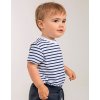 Pruhované tričko s krátkým rukávem (Barva White, Velikost 0/6 months)
