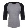 Unisex Tri-Blend 3/4 Sleeve Raglan Tee  G_NX6051