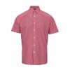 Men`s Microcheck (Gingham) Short Sleeve Shirt Cotton  G_PW221