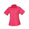 Ladies` Poplin Short Sleeve Blouse  G_PW302