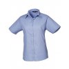 Ladies` Poplin Short Sleeve Blouse  G_PW302