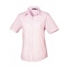 Ladies` Poplin Short Sleeve Blouse  G_PW302