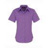 Ladies` Poplin Short Sleeve Blouse  G_PW302