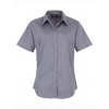 Ladies` Poplin Short Sleeve Blouse  G_PW302