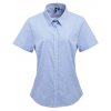 Ladies` Microcheck (Gingham) Short Sleeve Shirt Cotton  G_PW321