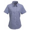 Ladies` Microcheck (Gingham) Short Sleeve Shirt Cotton  G_PW321