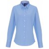 Ladies Cotton Rich Oxford Stripes Shirt  G_PW338