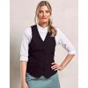Dámská polyesterová vesta a s podšívkou (Barva Black (ca. Pantone Black C), Velikost XXS)