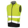 Bezpečnostní softshellová vesta a k tisku (Barva Fluorescent Yellow, Velikost S)