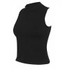 Women`s High Neck Crop Vest  G_SF170