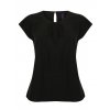 Ladies` Pleat Front Short Sleeve Blouse  G_W597