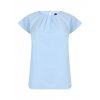 Ladies` Pleat Front Short Sleeve Blouse  G_W597