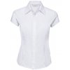 Ladies` Cap Sleeve Fitted Polycotton Poplin Shirt  G_Z925F