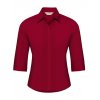 Ladies` 3/4 Sleeve Fitted Polycotton Poplin Shirt  G_Z926F