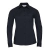 Dámská popelínová košile L/S Poly-Cotton Easy Care (Barva Black, Velikost XS)