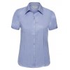 Ladies` Short Sleeve Tailored Herringbone Shirt  G_Z963F