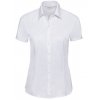 Ladies` Short Sleeve Tailored Herringbone Shirt  G_Z963F