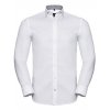 Men`s Long Sleeve Tailored Contrast Herringbone Shirt   G_Z964