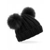 Infant Faux Fur Double Pom Pom Beanie  G_CB414A