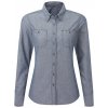 Women`s Organic Chambray Fairtrade Long Sleeve Shirt  G_PW347