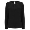 Ladies Pleat Front Long Sleeved Blouse  G_W598