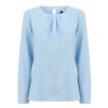 Ladies Pleat Front Long Sleeved Blouse  G_W598