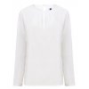 Ladies Pleat Front Long Sleeved Blouse  G_W598