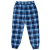 Flanelové kalhoty Jogger (Barva Blue - White (Checked), Velikost S)