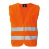 Potisknutelná Hi-Vis bezpečnostní vesta a Karlsruhe (Barva Signal Orange, Velikost XL)
