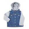 Denim Jacket With Fleece Hood And Sleeves  G_LW750