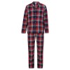 Pánská Tartan Lounge Set (Barva Red-Navy Check, Velikost XS)