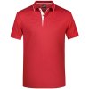 Pánské Polo Stripe (Barva Red, Velikost S)