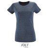 Dámské tričko s kulatým výstřihem Regent (Barva Heather Denim, Velikost S)