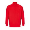 Mikina unisex Conrad na 1/4 zip (Barva Bright Red, Velikost XS)