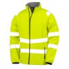 Recyklovaná potiskovatelná bezpečnostní softshellová bunda (Barva Fluorescent Yellow, Velikost S)