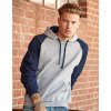 Mikina Nublend® Colour-Block Raglán s kapucí (Barva Šedá, Velikost S)