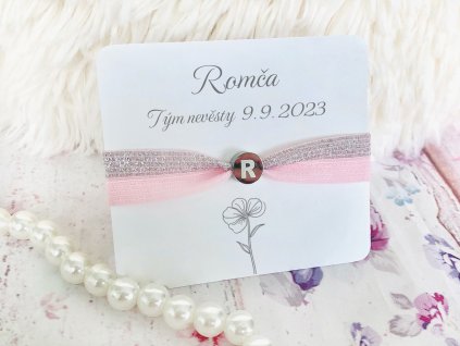 náramek stříbro mock up květinka III rozlučka